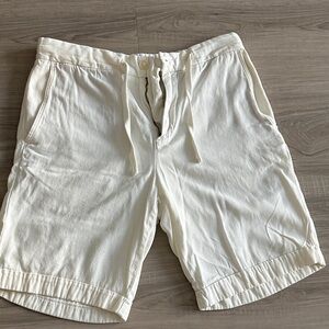 Zara Cream Flat Front Men Shorts